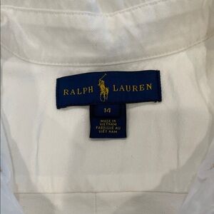 Ralph Lauren Classic White Boys Button Down Shirt